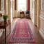 Tapis Montrose traditionnel à motif floral intégral, bleu marine, orange, or, vert, crème, ivoire, lavable à la machine, antidérapant, à poils courts, pour l'intérieur et l'extérieur, adapté aux animaux domestiques, idéal pour le salon, la chambre, la salle à manger, l'entrée, le couloir ou le bureau.-876091503