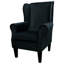 Black Velvet Wingback Armchair-70346478