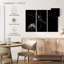 Ensemble de 3 pièces d'éléphant sur toile monochrome-1052953846