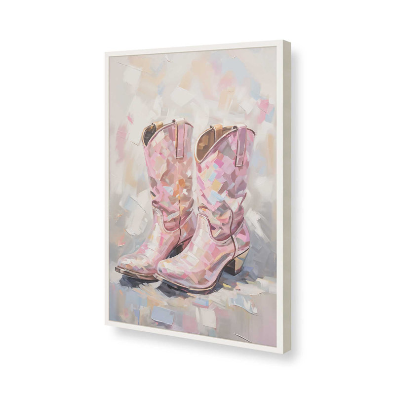 Cowboy Essentials in Pink I Print, H 15 po x l 12 po, Blanc opaque