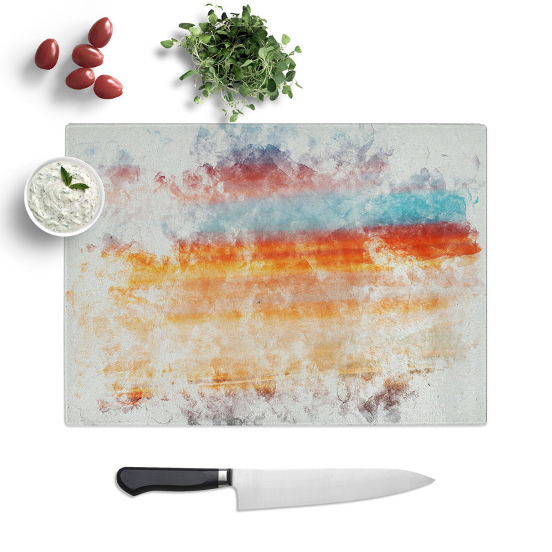 Tempered Glass High in the Sky Chopping Board, 28.5 cm x 39 cm