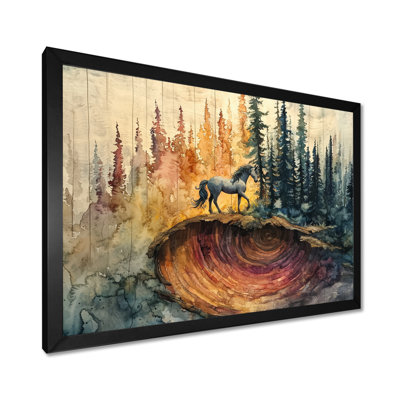 Martwan Unicorns On Cosmic Forest Lanscape - Unicorns Wall Art