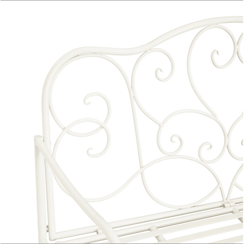Banc de jardin Sunnydaze, Blanc mat
