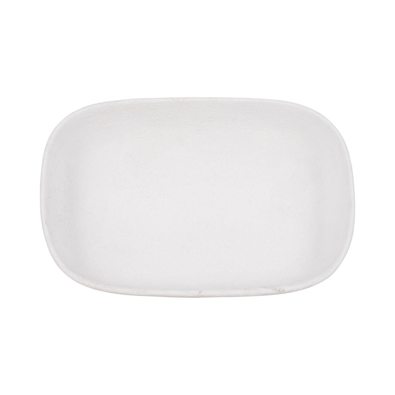 Decorative Bowl Stoneware Ceramic Modern Footed Base Casual Style for Home Office Bedroom Living Room Display or Storage Tabletop Accent Decor Accessory Piece - 4" White