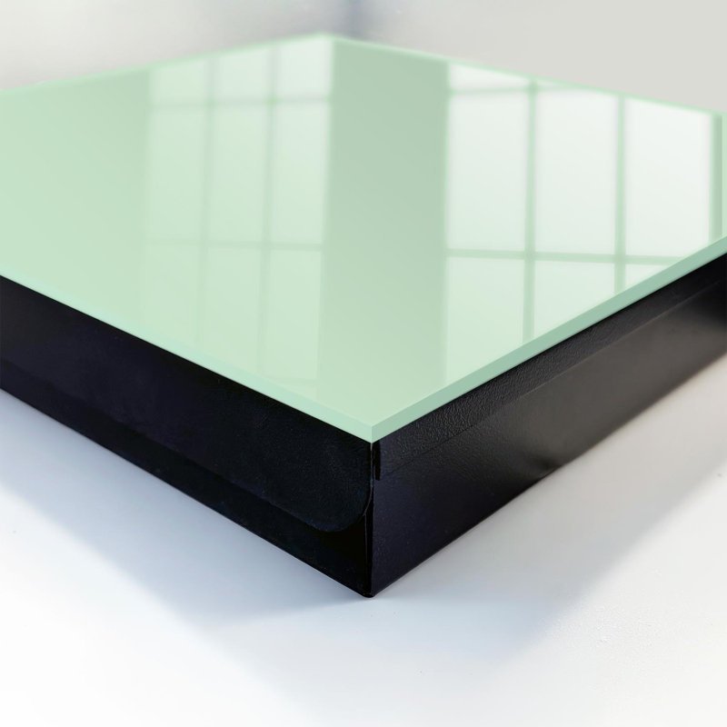 Key cabinet for home, Opens to the left, 30x30x5, Black, Intense red modern background, , Black/Pastel Green