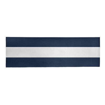 Tapis à rayures bleu/blanc minuit
