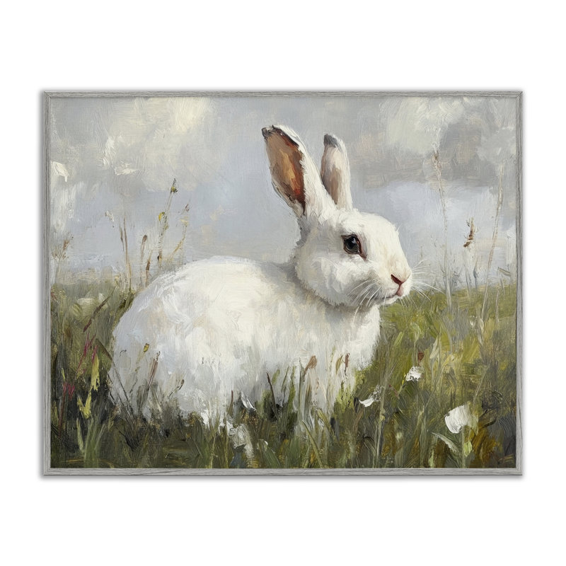 Portrait de lapin sauvage, estampe numérique, design par Petal Prints Design, Estampe numérique Farmhouse, H 11 po x l 14 po