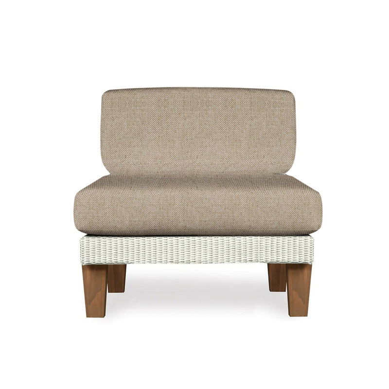 Catalina Outdoor Teak Lounge Chair, Loveboat Mint, Bark