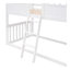 Lit simple superposé simple avec échelle, lit en bois blanc-85393178