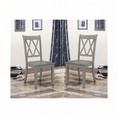 Dining Chair Set with Double-X  Back,4 Legs