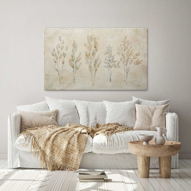 "Whispering Grasses I" par Julia Purinton, reproduction sur toile, H 28 po x l 48 po