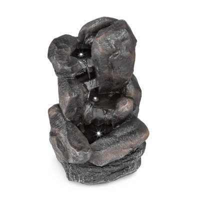 Acrylic Weather Resistant Rock Fountain with Light
