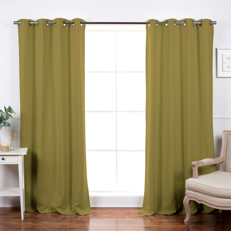 Aubreey Blackout Curtain Panel Pair, 52" W x 108" L, Sage