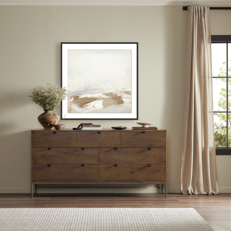 Desert No. 1 Painting by Melanie Biehle, Black Maple Paper Single Picture Framed, 40" H x 40" W