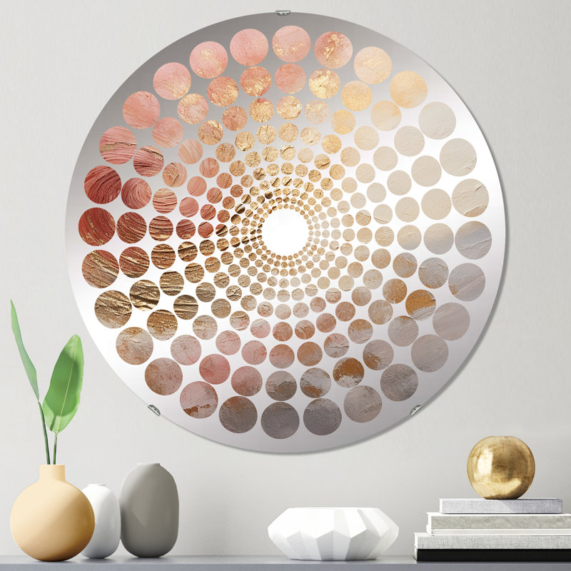 Miroir décoratif Vortex, 23,6 po x 23,6 po