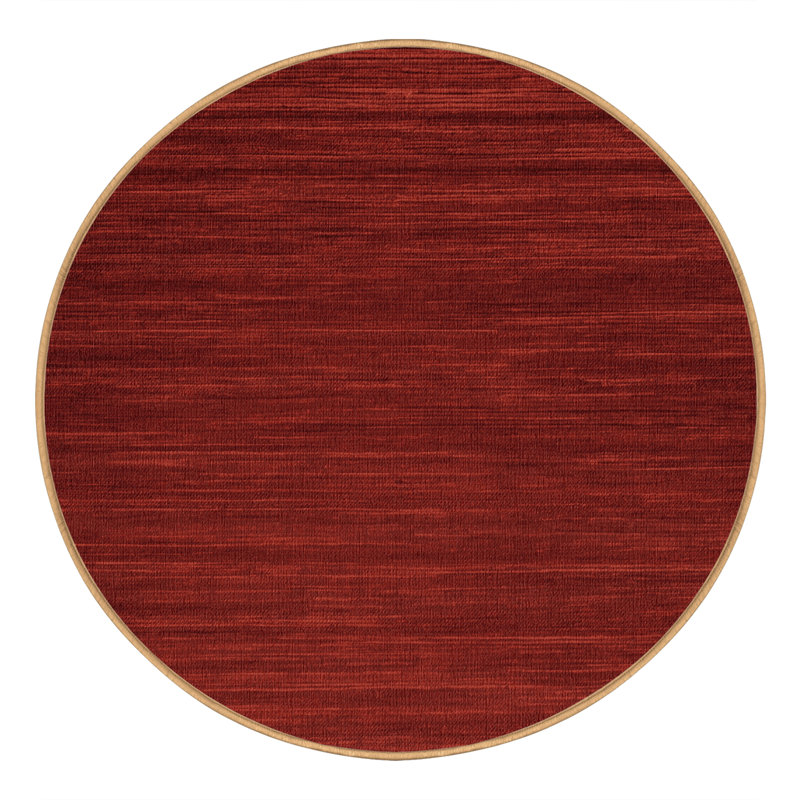 Tapis brun uni lavable à la machine, Rond 7 pi