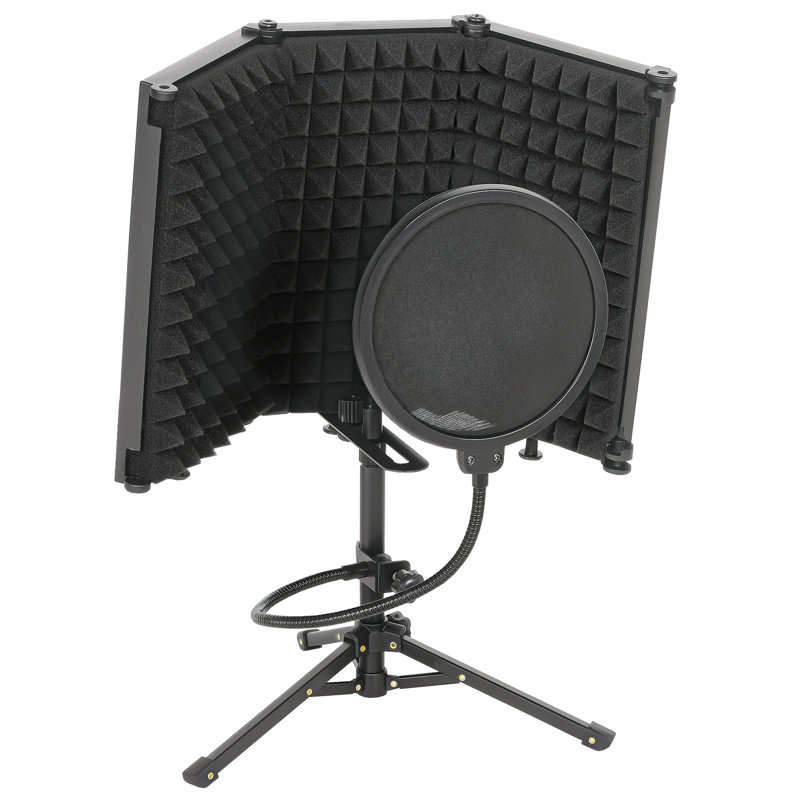 HOMCOM PP, PE, Metal Microphone Isolation Shield