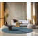 Solid Colour Machine Woven Teal Area Rug