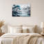 Tableau sur toile représentant un paysage de montagne brumeux avec un pin bleu-1296390560