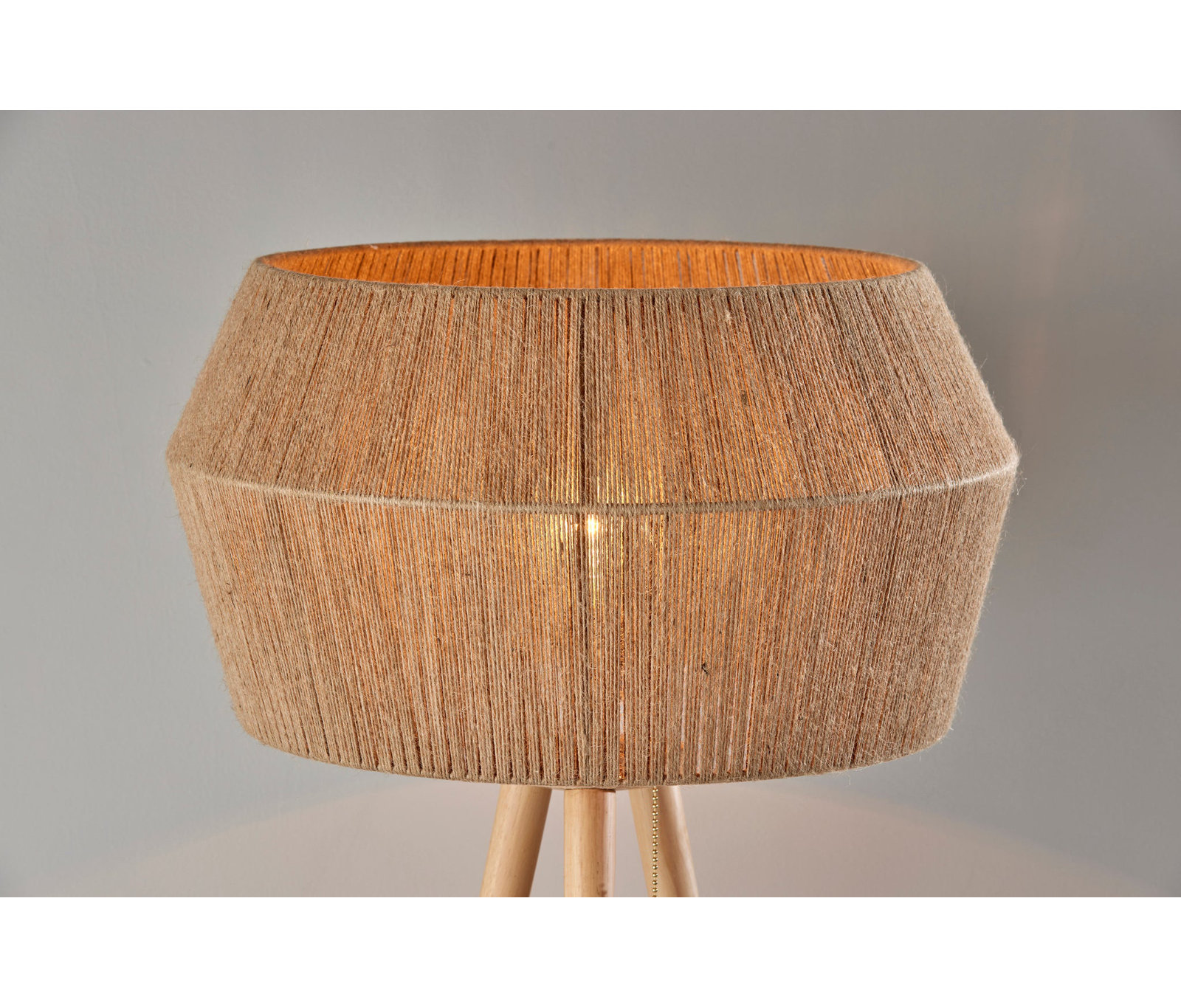 Isona 61'' Steel Floor Lamp, Natural