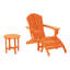 Chaise Adirondack en plastique avec repose-pieds Altura-87465143