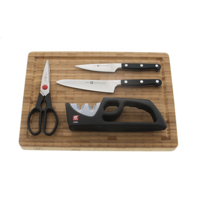 Ensemble de 5 couteaux et planche à découper Zwilling Pro