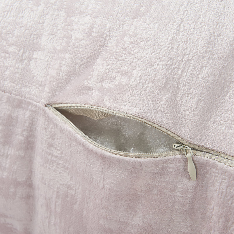 Textured Velvet Bedrest Pillow Cover & Insert, Softpink