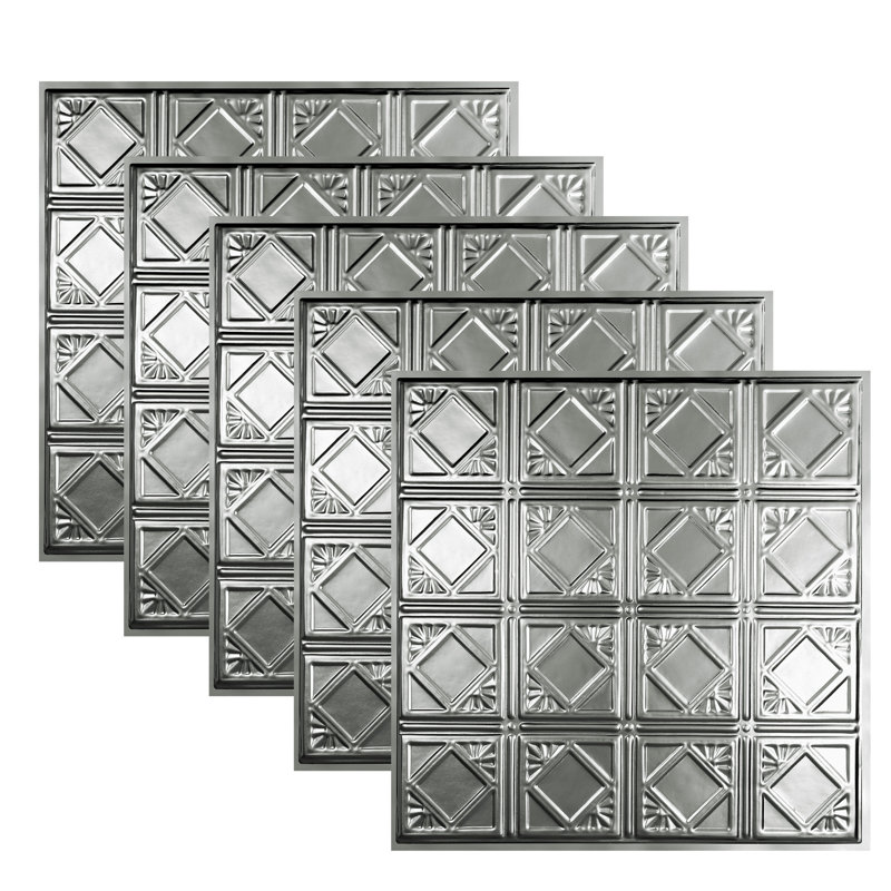 Tuile de plafond Great Lakes Tin Ludington 2 pi x 2 pi, Brut