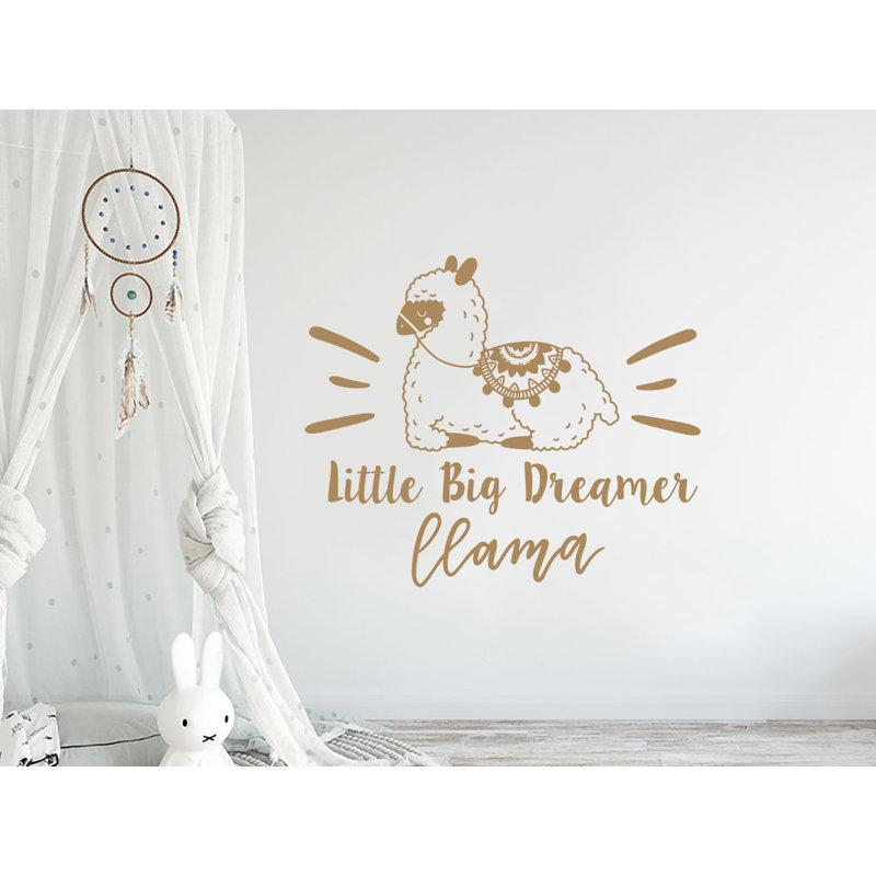 Adhésif décoratif llama de chambre de bébé little big rêver, Brun pâle