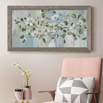 Painterly Blossoms - Peinture sur toile encadrée