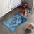 Gentle Blue Roses - 1 Piece Bone Shape Feeding Mat