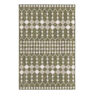Green Traliccio Indoor/Outdoor Trellis Rug