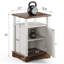 Ensemble de table basse à plateau relevable Farmhouse, table basse et 2 tables de bout, porte battante, plateau relevable hydraulique, station de charge