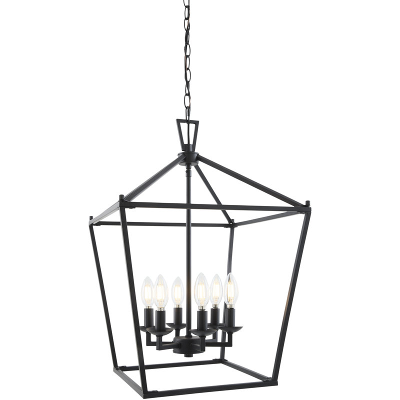 Lustre Poirier, 24" H x 16" W x 16" D, 6 Lights