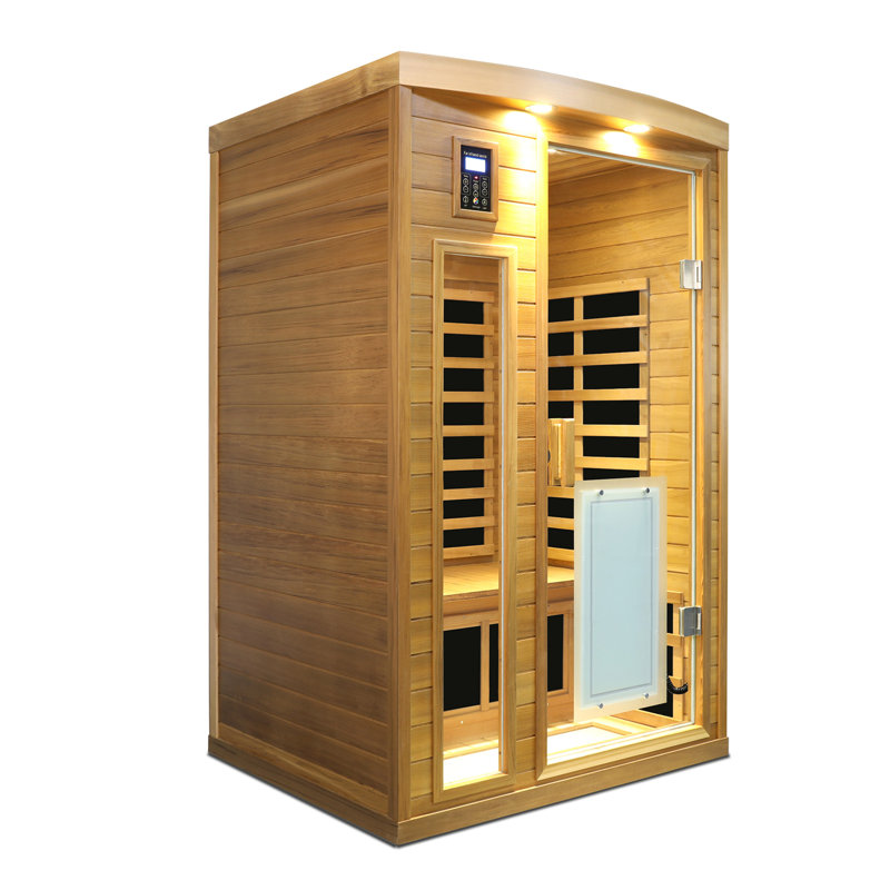 Low EMF Two person Far infrared Red cedar Deluxe indoor sauna room