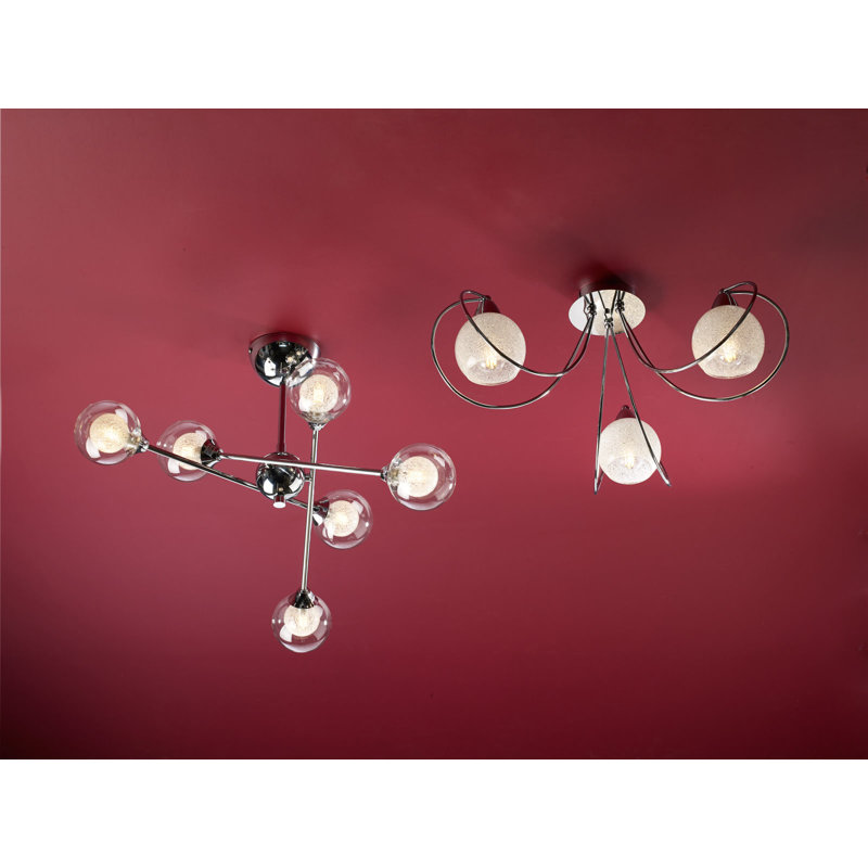 Lyndhur Glass Semi Flush Mount