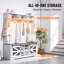 Banc d'entrée pour vestibule, vestibule à DEL avec rangement pour chaussures, banc de vestibule de 59 po de large avec rangement et sièges, tablettes réglables et 12 crochets de suspension, pour vestibule, vestibule, couloir