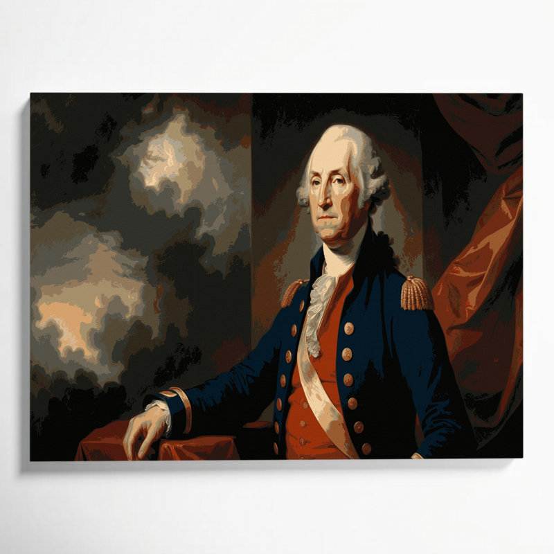 USA State Washington Brown Canvas Wall Art, 8" H x 10" W