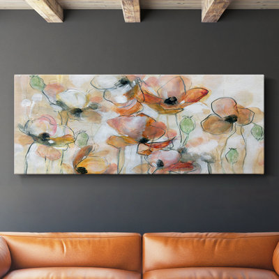 Abstract Poppy Field- Gallery Wrapped Canvas -Ready to Hang