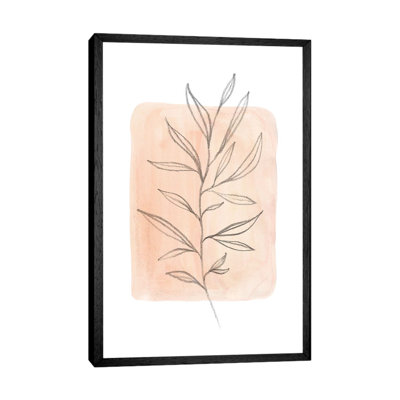 Pastel Peach Tone Plant - Painting on Canvas