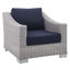 Ensemble de fauteuil d'extérieur en rotin 2 pièces avec repose-pieds Conway Sunbrella-2062140842