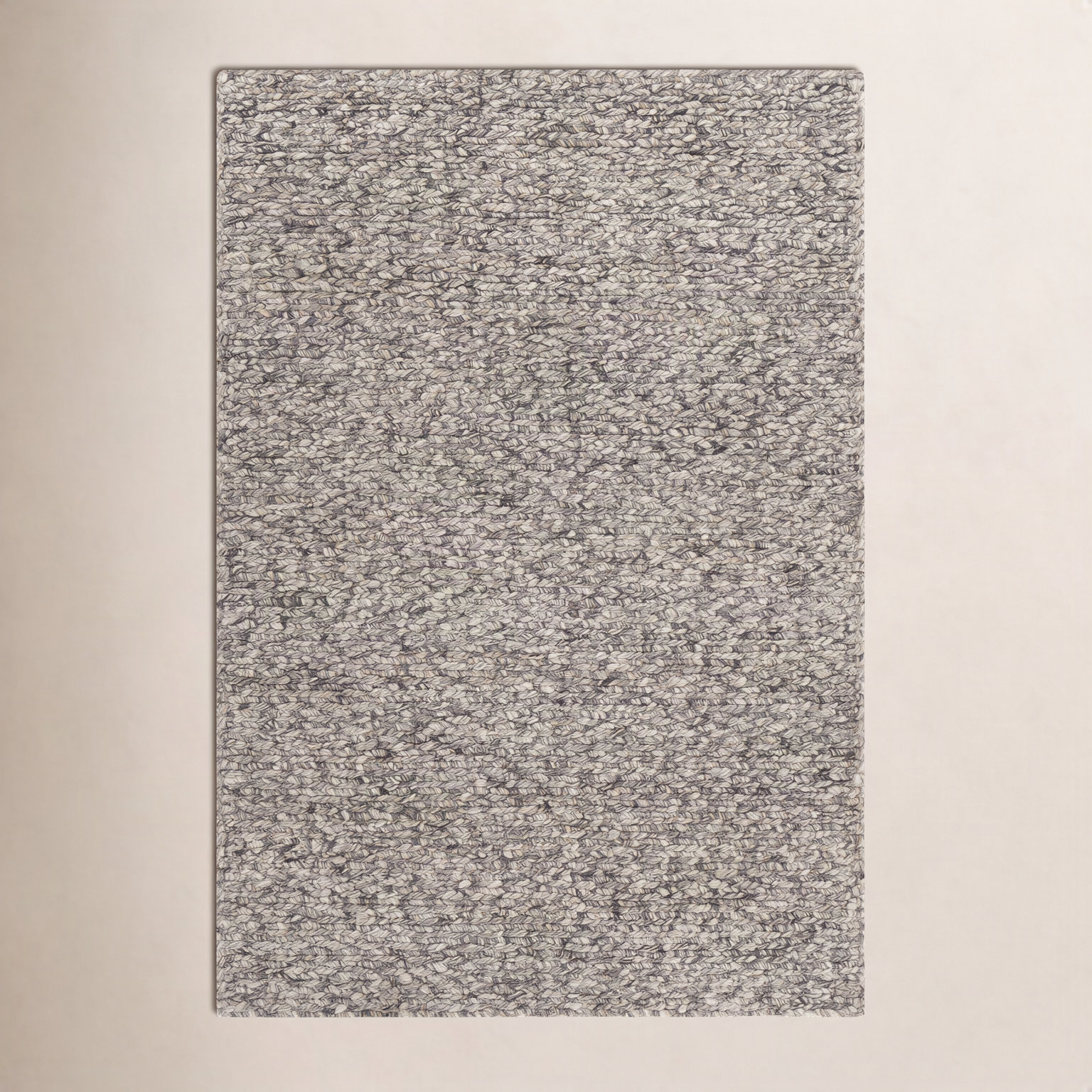 Hero Charcoal Ivory Hand-Woven Flatweave Rug, Rectangle 8' x 10'