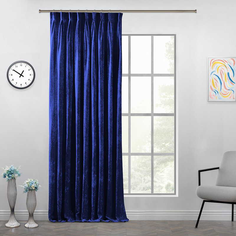 Room Darkening Single Curtain Panel, 130cm Width x 295cm Drop, Dark Green