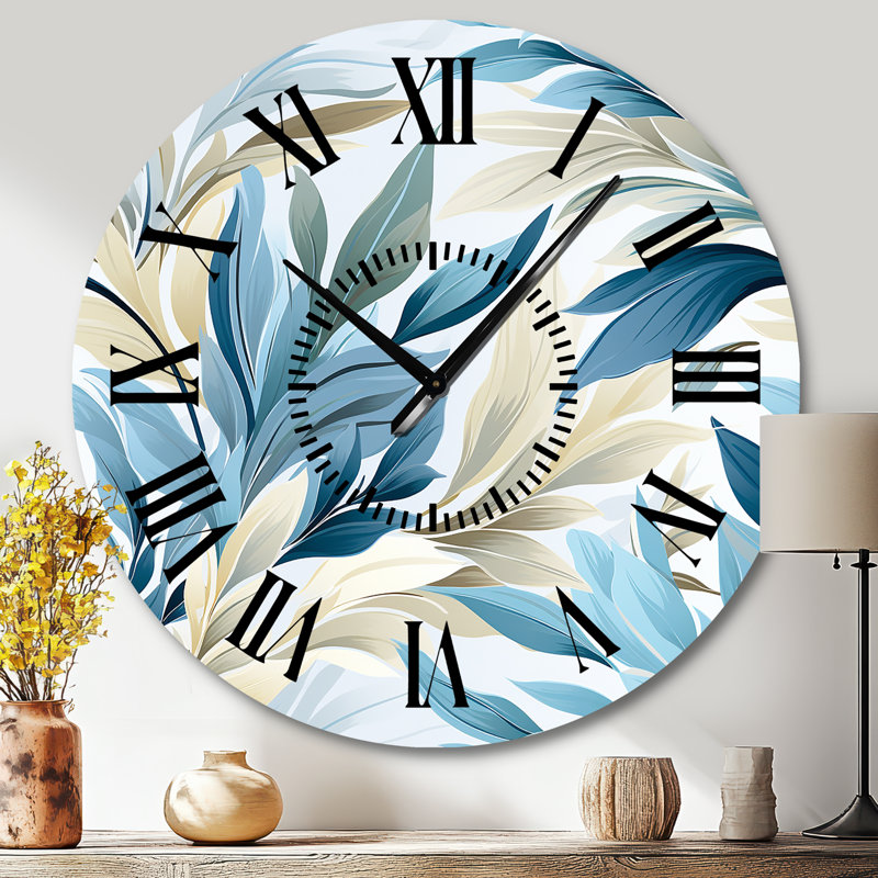 Horloge murale Coastal Neutrals Tropical, Grand