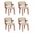 Mid-Century Modern Faux Leather Upholstered Dining Arm Chairs Set of 4, Wood Frame Side Chairs for Dining Room, Kitchen and Living Room-442372199-447999985
