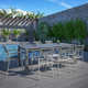 Ammelie 86.5'' Aluminum Outdoor Dining Table