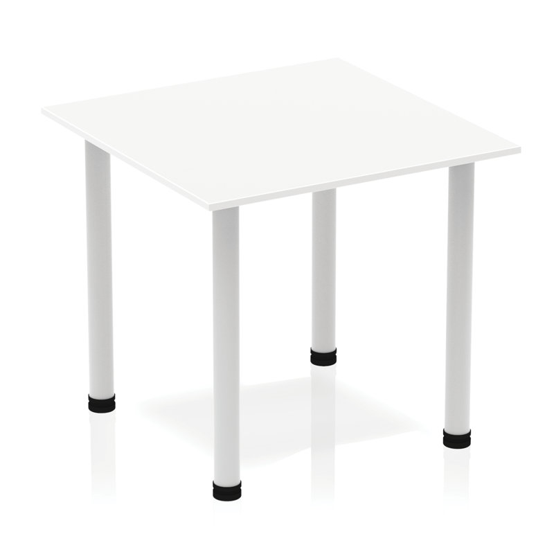 Kyvan 80cm Square Conference Table, White