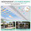 Pergola à persiennes Aurestead, pergola réglable en aluminium avec toits à persiennes indépendants, rideaux et moustiquaire-128975887-128975889