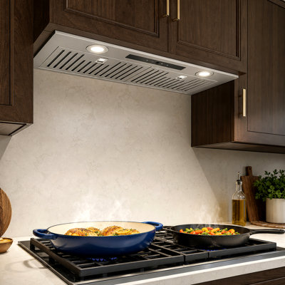 27.48"Wall Mount Range Hood 353 CFM Ducted Vent Hood with LED Lights