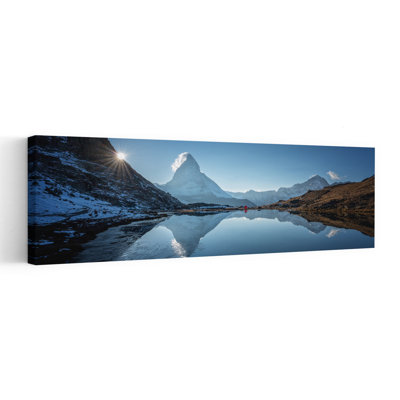 Matterhorn Reflection Sunrise Peaceful Serene Tranquil Landscape Mountain, art mural